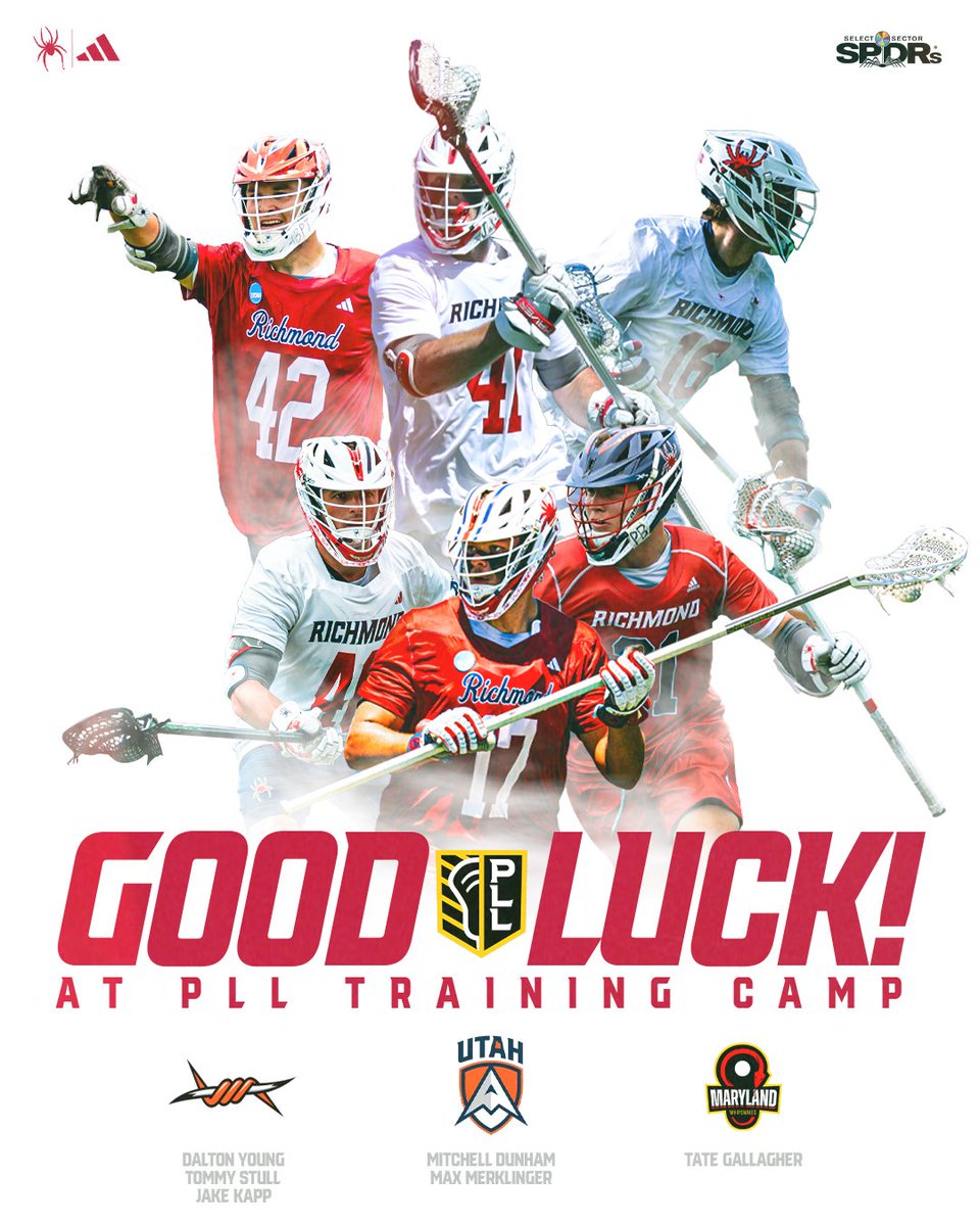 Richmond Lacrosse (@spidermlax) on Twitter photo Best of luck to our six Spiders headed off to <a href="/PremierLacrosse/">Premier Lacrosse League</a> Training Camp!
#OneRichmond Best of luck to our six Spiders headed off to <a href="/PremierLacrosse/">Premier Lacrosse League</a> Training Camp!
#OneRichmond