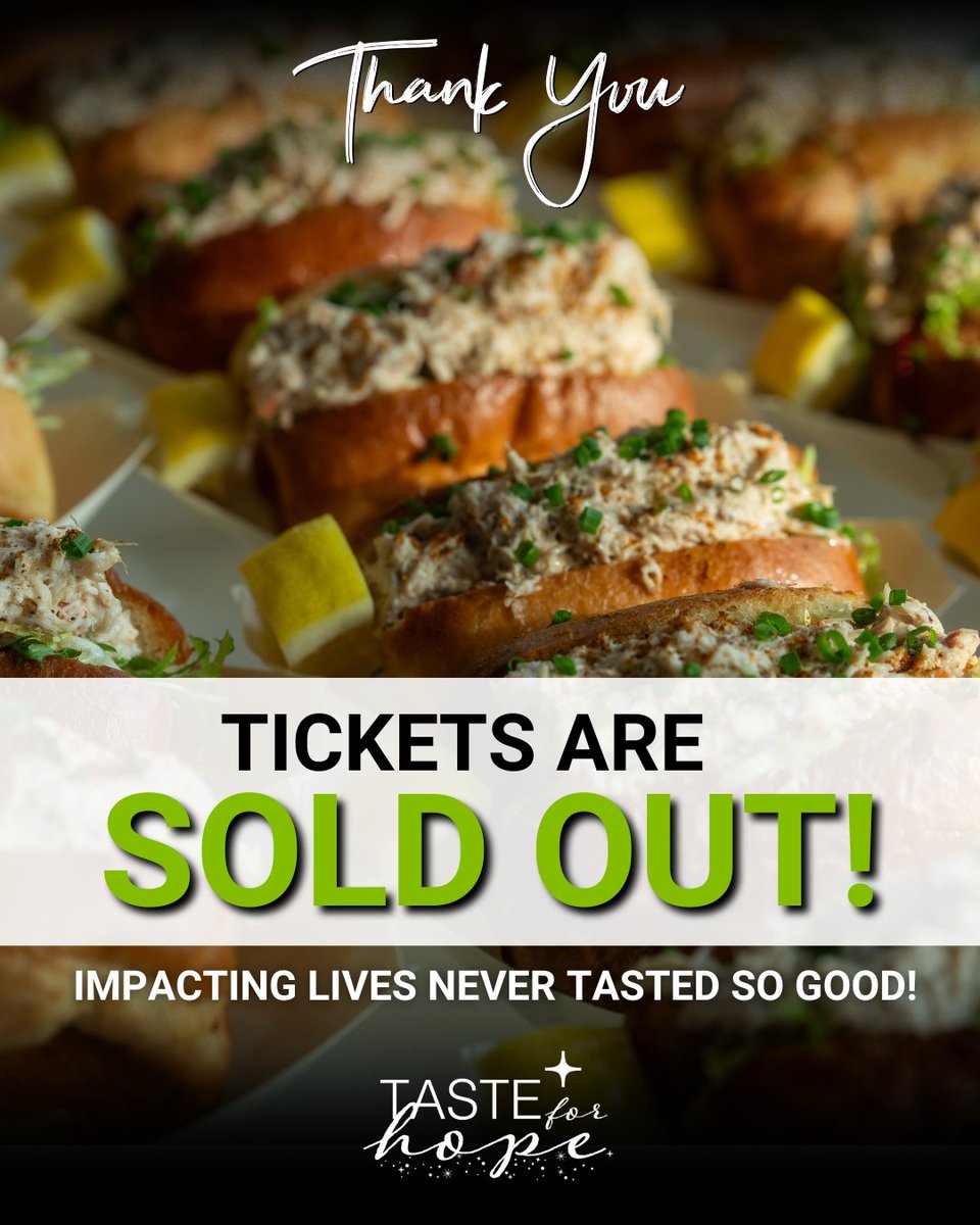 Taste for Hope is SOLD OUT!🎉

We’re so grateful to our amazing chefs, sponsors, and dedicated partners.

Thank you to our presenting sponsors CLV Group &amp; PBC Group!

You can still support your favourite chef in The Capital Culinary Clash. Details at tasteforhopesgh.ca.
