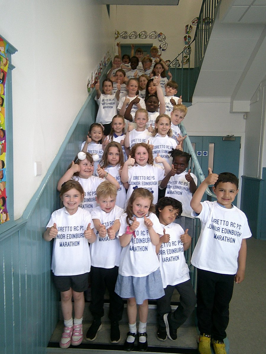 Loretto_RC's tweet photo. Some of our children are running in the Edinburgh Junior Marathon tomorrow all to raise money for our school library! #runforbooks #believeandachieve https://t.co/pWI1UGyLCG