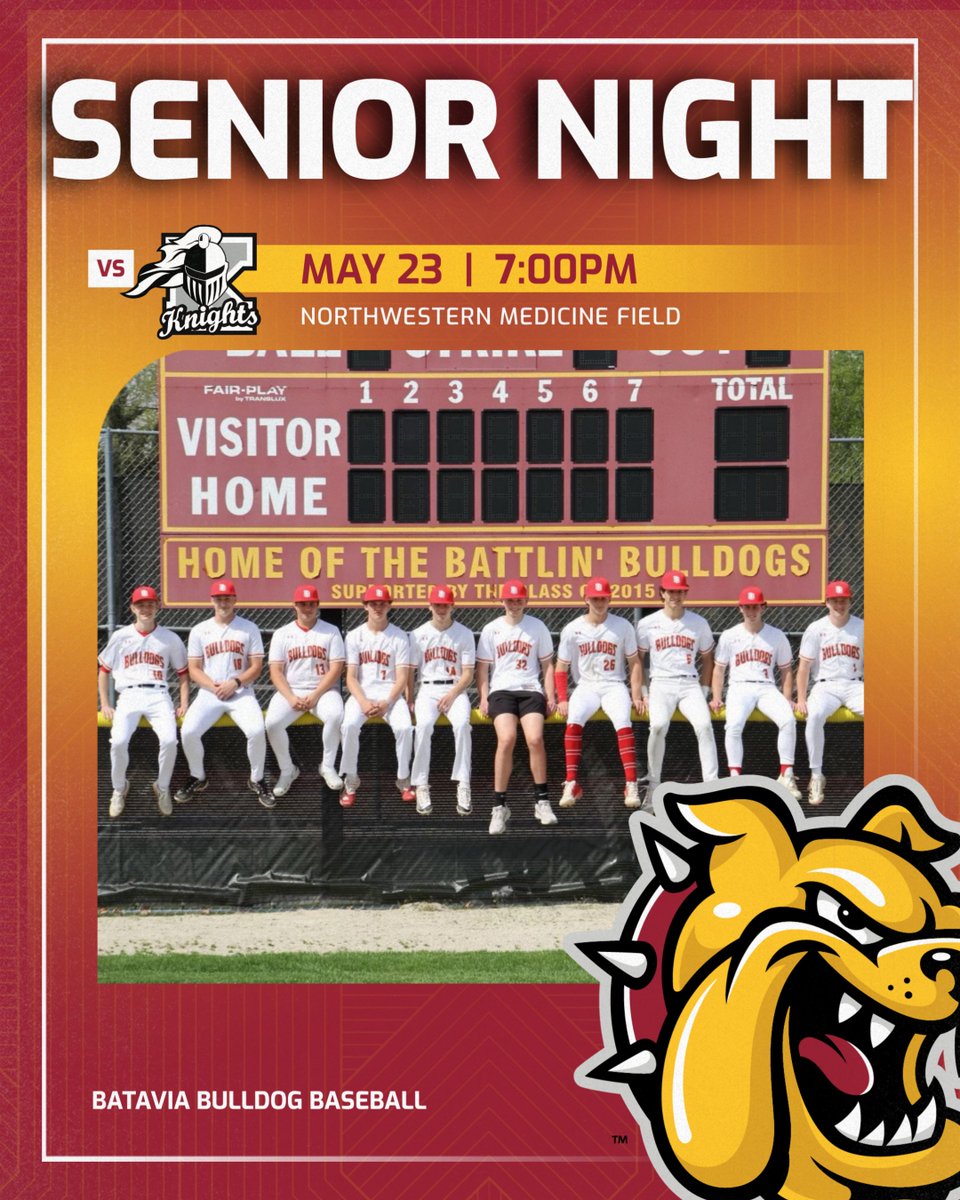 Join us tonight as we celebrate our 10 Seniors! 

📌Northwestern Medicine Field
⏰ 4:30 JV, 7:00 Varsity. Senior night announcements approx. 6:50
💵$5 admission, youth players wearing their jerseys get in free!

Stay tuned on Twitter for Senior Spotlights throughout the day!