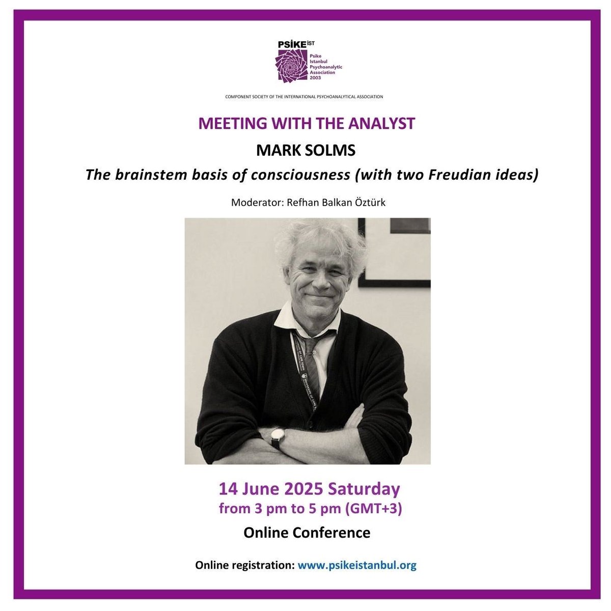 "consciousness is fundamentally affective and emotional"
Mark Solms presenting for Psike Istanbul
14 June, 2025
Online, more info here:
psikeistanbul.org/en/event/meeti…
#neuroscience #consciousness #mindbrain #psychology #psychoanalysis