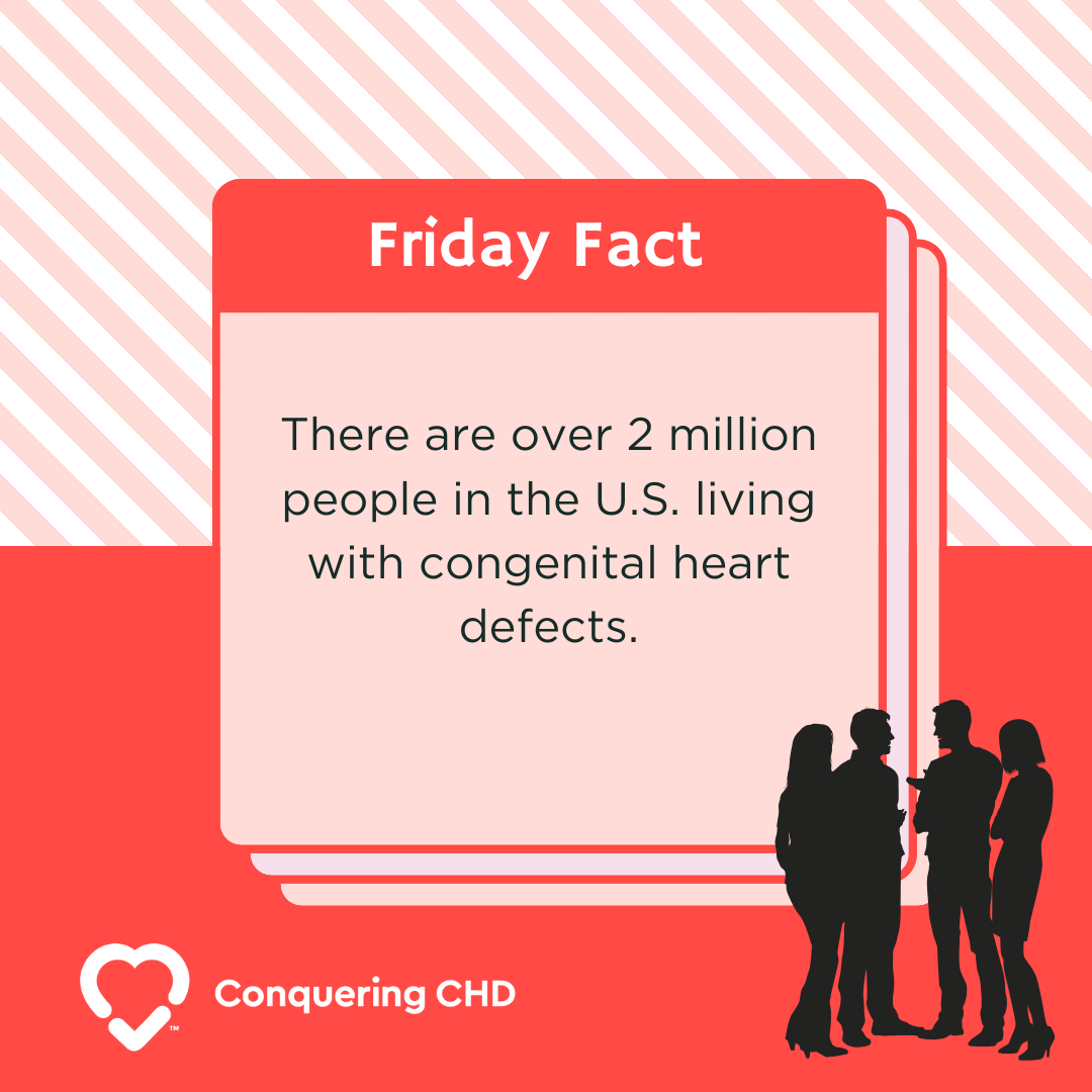 conqueringchd's tweet photo. **Friday Fact:**
More than 2 million people in the U.S. are living with congenital heart defects.
Visit the link in our bio to discover how our organization can support you.
#CHDAwareness #HeartSupport #CongenitalHeartDefects #HeartCommunity https://t.co/8IhyB2Ue0q
