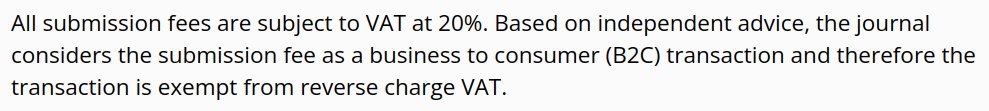 BattPi's tweet image. Fun fact: the @RoyalEconSoc might be home to some of the world's finest economists, but it stubbornly fails to comply with UK-EU rules on VAT payment, insisting that their services are sold B2C, regardless of the purchaser. @UofGVC @ImranRasul3 @maiaguell res.org.uk/submission-fee…