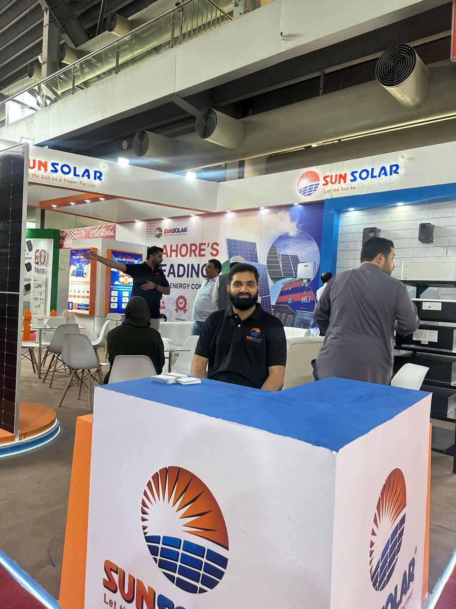 SunSolarLLP's tweet image. 𝐒𝐮𝐧 𝐒𝐨𝐥𝐚𝐫 𝐚𝐭 𝐈𝐒𝐄𝐌 𝟐𝟎𝟐𝟓 – 𝐃𝐚𝐲 𝟏 𝐁𝐞𝐠𝐢𝐧𝐬!

We’re live at the ISEM Solar Exhibition, Expo Centre Lahore!

#SunSolar #ISEM2025 #SolarExpo #CleanEnergy #SolarSolutions #ExpoLahore #GoSolar #GreenPakistan #VisitUs #Day1