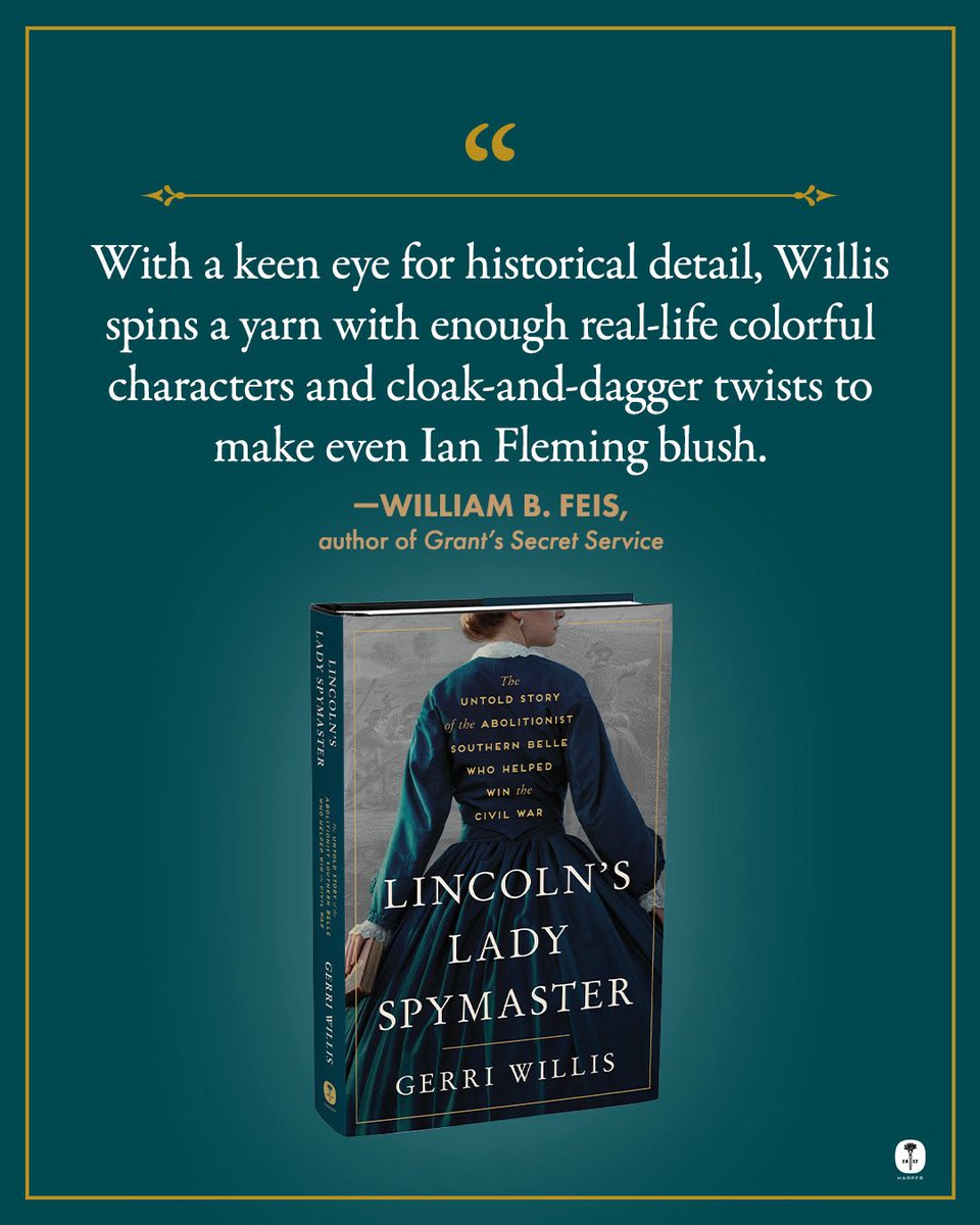 Gerri Willis (@gerriwillisfbn) on Twitter photo Thank you to the pre-eminent Civil War espionage historian, Bill Feis, for your great review! Order your copy today bit.ly/4kATYCM
<a href="/harperbooks/">Harper Books</a> Thank you to the pre-eminent Civil War espionage historian, Bill Feis, for your great review! Order your copy today bit.ly/4kATYCM
<a href="/harperbooks/">Harper Books</a>