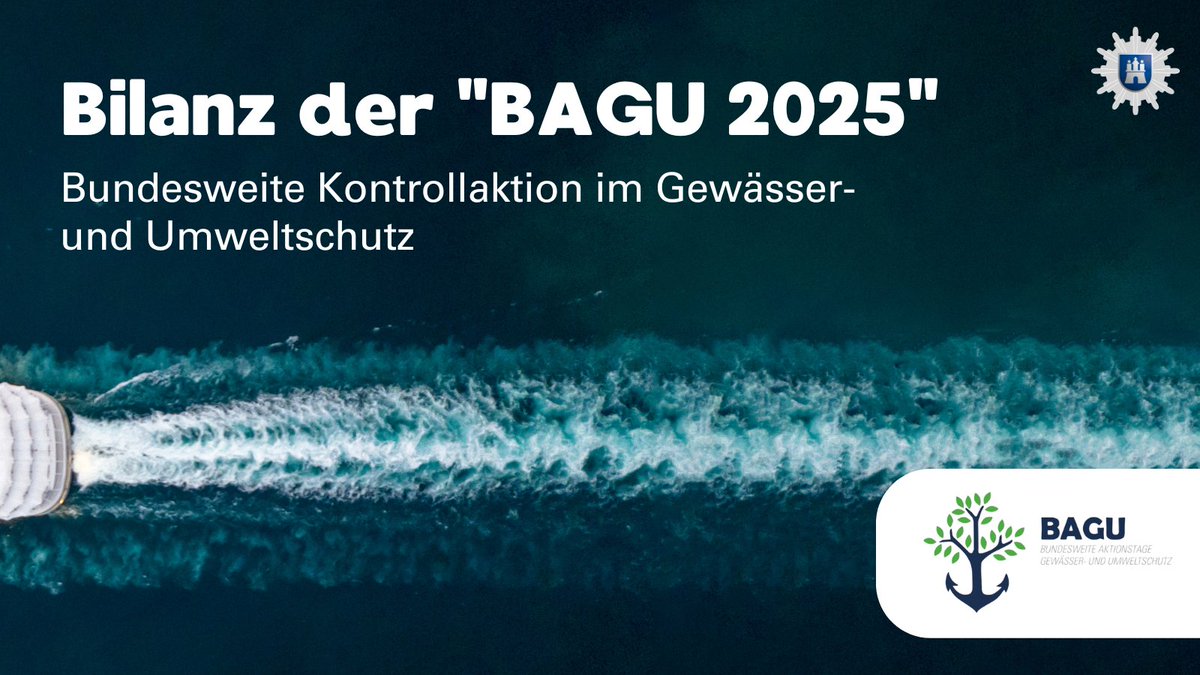 Bereits zum vierten Mal wurden die Kontrollen der "Bundesweiten Aktionstage Gewässer- und Umweltschutz (BAGU)" durchgeführt. Die Wasserschutzpolizeien der Küsten- und Binnenländer ⛴️ stellten hierbei erneut Verstöße gegen nationale und internationale Übereinkommen im Bereich der