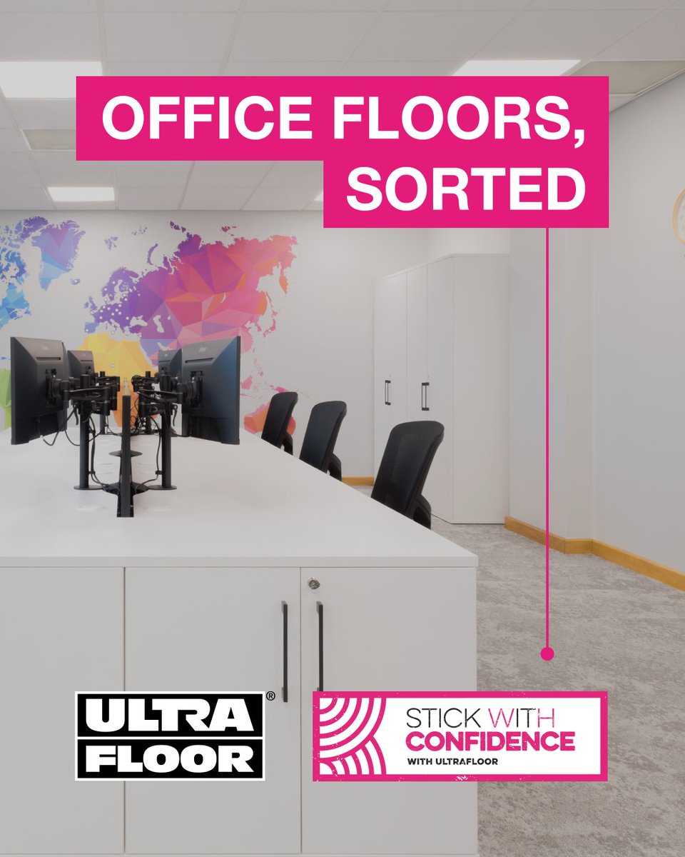 When it comes to ensuring your office floors are secure, stable, and easy to maintain, Stick IT 542 flooring adhesive is the ideal solution 👌

🔗 hubs.ly/Q03n63QV0 

#StickWithConfidence #OfficeRefit #CarpetTiles