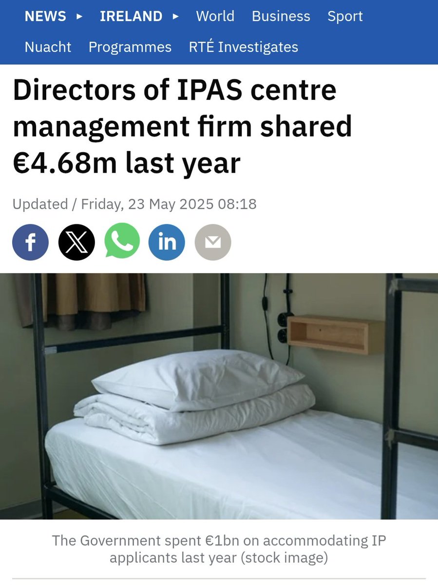 Last year, the Government spent a total of €1.84bn on accommodation for IP applicants and Ukrainians.

The outlay equates to a daily average spend of €5m across 2024.

While you struggle with your bills and putting food on the table. The government seems to enjoy wasting