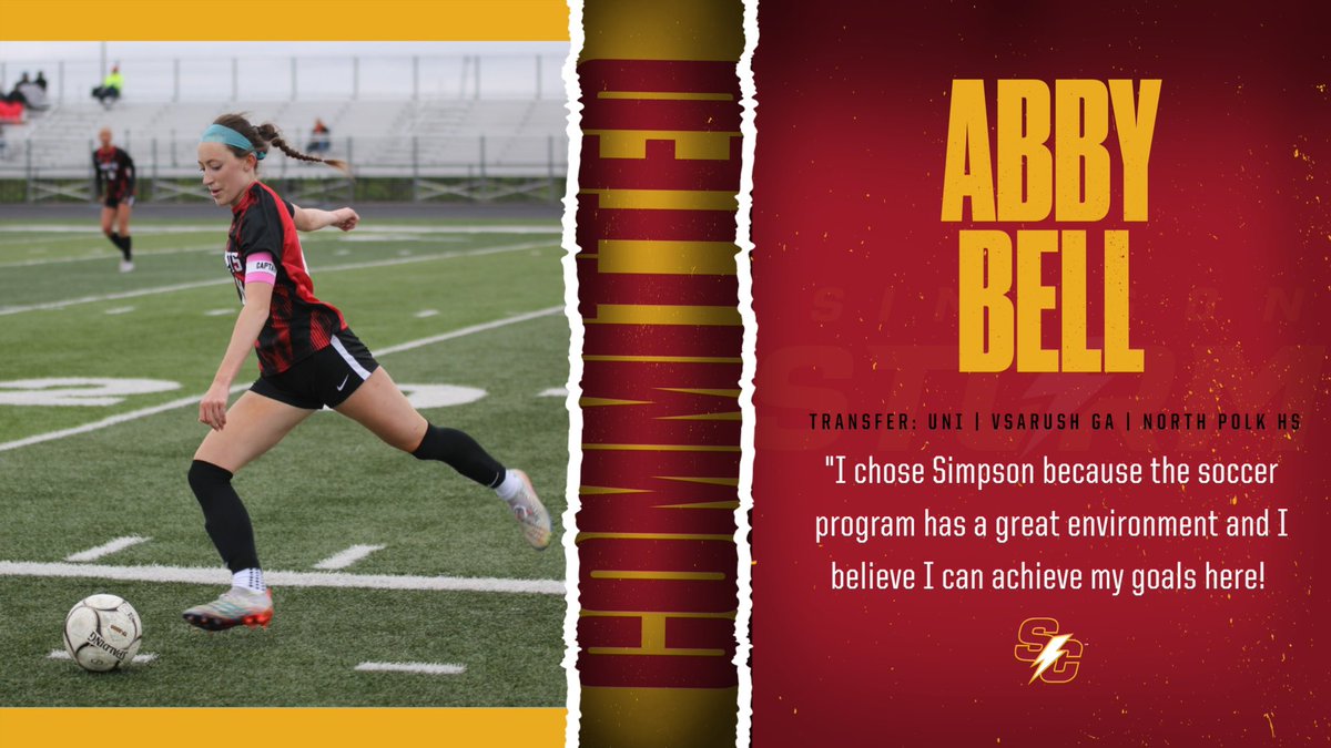 🚨2025 COMMIT!🚨

Abby is an explosive attacking player and a fierce competitor. We’re excited to add her dynamic play-making abilities to our offense this Fall!

Welcome to the #SimpCoWoSo family, Abby! 

#RollStorm