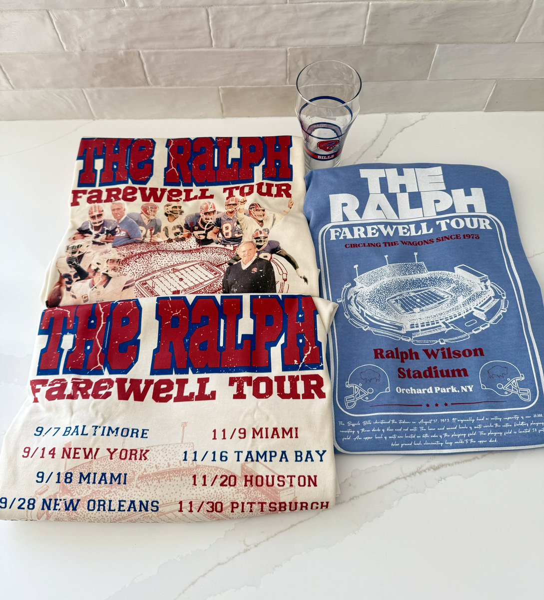 VictoryShirts20's tweet image. Thank you to everyone who placed an order for our The Ralph Farewell Tour designs! Orders began shipping out yesterday! Go Bills! 🦬
Website: victoryshirtsshop.com
#BillsMafia #BuffaloBills #TheRalph