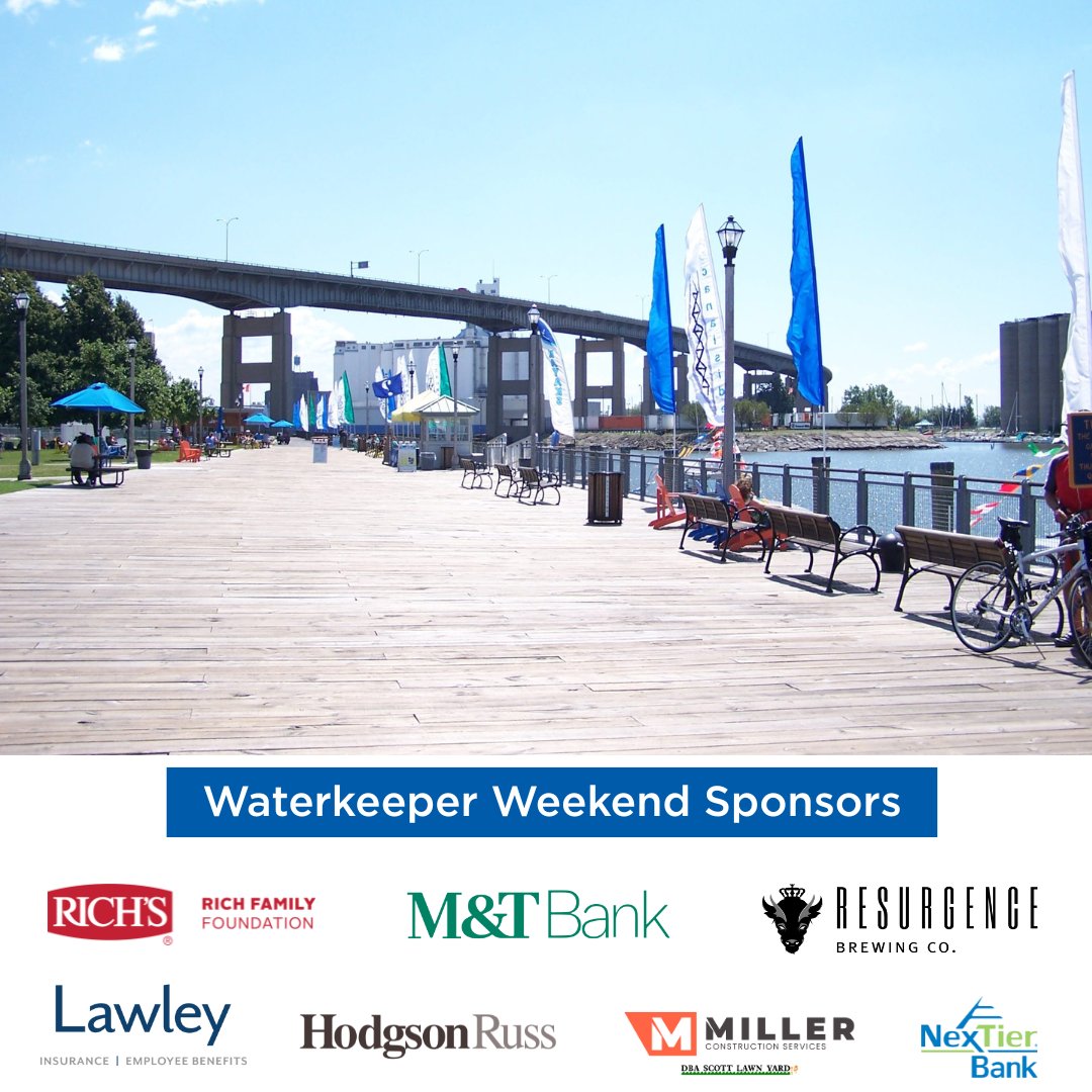 Don't miss out on Waterkeeper Weekend at Canalside next Saturday, May 31.  
Many thanks to our Waterkeeper Weekend sponsors, Rich Family Foundation, M&amp;T Bank, Miller Construction Services, Resurgence Brewing Company, Lawley, NexTier Bank &amp; Hodgson Russ.
bnwaterkeeper.org/wkw