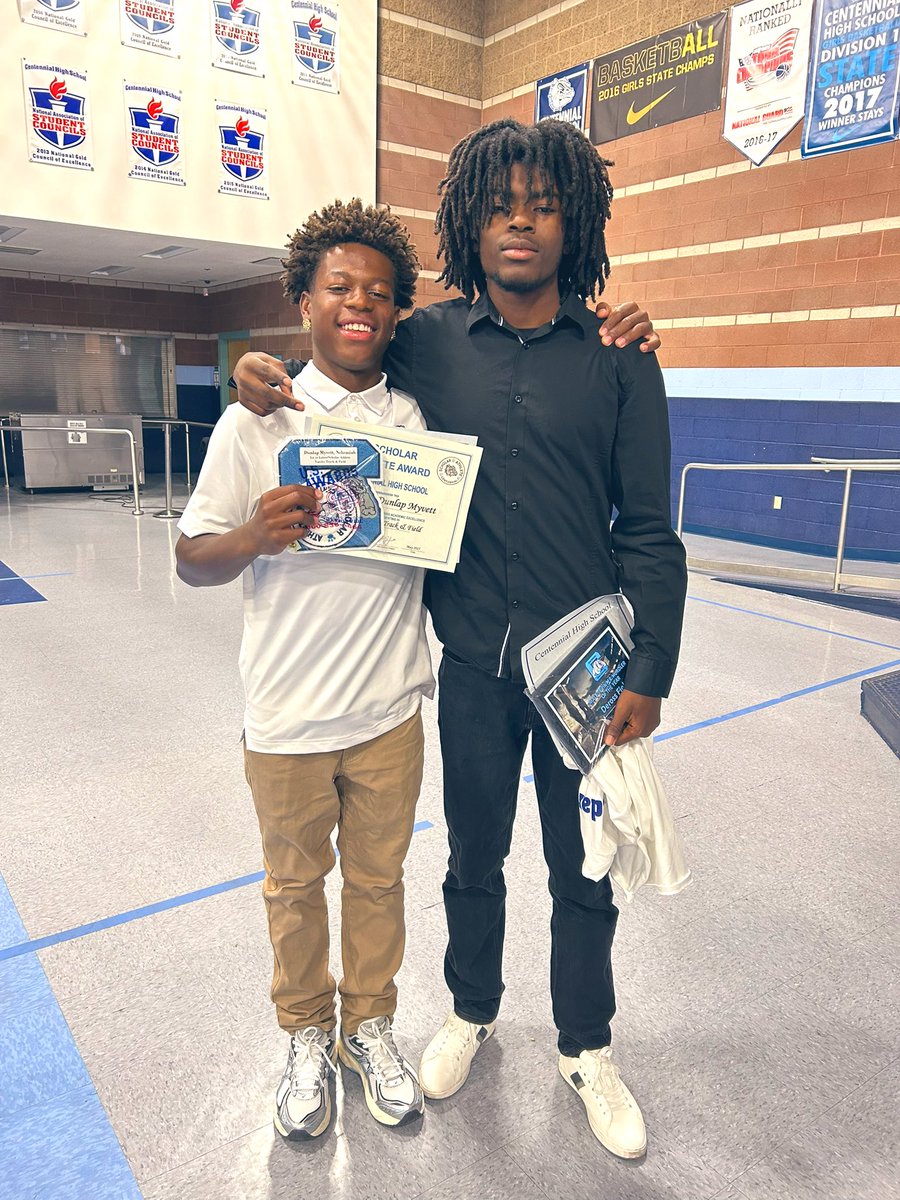 Had a great time at the track banquet last night got my forty year varsity letter and the scholar athlete award .