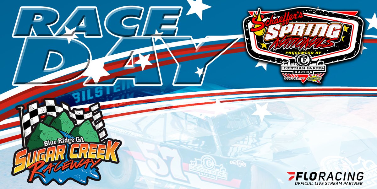 🏁 𝐑 𝐀 𝐂 𝐄  𝐃 𝐀 𝐘 🏁

Round 9 of the <a href="/SchaefferOil/">Schaeffer Oil</a> Spring Nationals takes place later this evening at Sugar Creek Raceway! This will mark our second-ever visit to the Blue Ridge, GA oval &amp; an $8,553 first place prize will be on the line. Let's pack out the Creek tonight!!