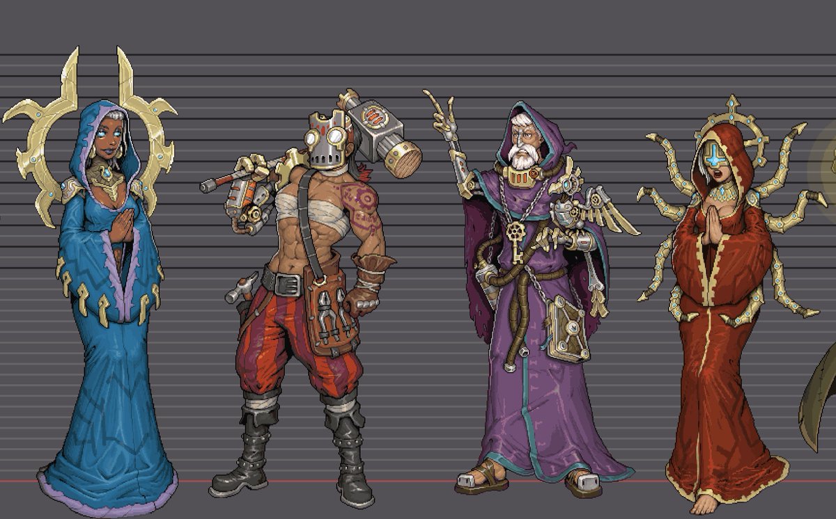 DeadWeight_OF's tweet image. Who's the tallest character in Dead Weight? Well, it might surprise you...
#deadweight #turnbased #ドット絵