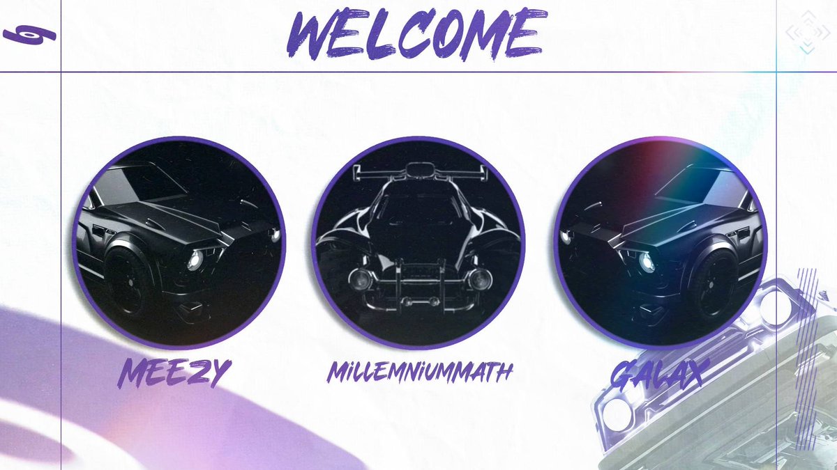 Luminary Esport (@lmny_esport) on Twitter photo Le moteur est rodé. L’équipe est prête 🏎️
Place à notre roster pour l’Open Qualifier 6 👇
🇫🇷 <a href="/meezy_rl/">meezy</a>
🇫🇷 <a href="/GalaX7z/">GalaX</a>
🇫🇷 <a href="/milleniumath20/">Milleniumath</a>
🇫🇷 <a href="/vinyle_rl/">Manager vinyle.</a> - Manager
#LMNYWIN 💜🤍 Le moteur est rodé. L’équipe est prête 🏎️
Place à notre roster pour l’Open Qualifier 6 👇
🇫🇷 <a href="/meezy_rl/">meezy</a>
🇫🇷 <a href="/GalaX7z/">GalaX</a>
🇫🇷 <a href="/milleniumath20/">Milleniumath</a>
🇫🇷 <a href="/vinyle_rl/">Manager vinyle.</a> - Manager
#LMNYWIN 💜🤍