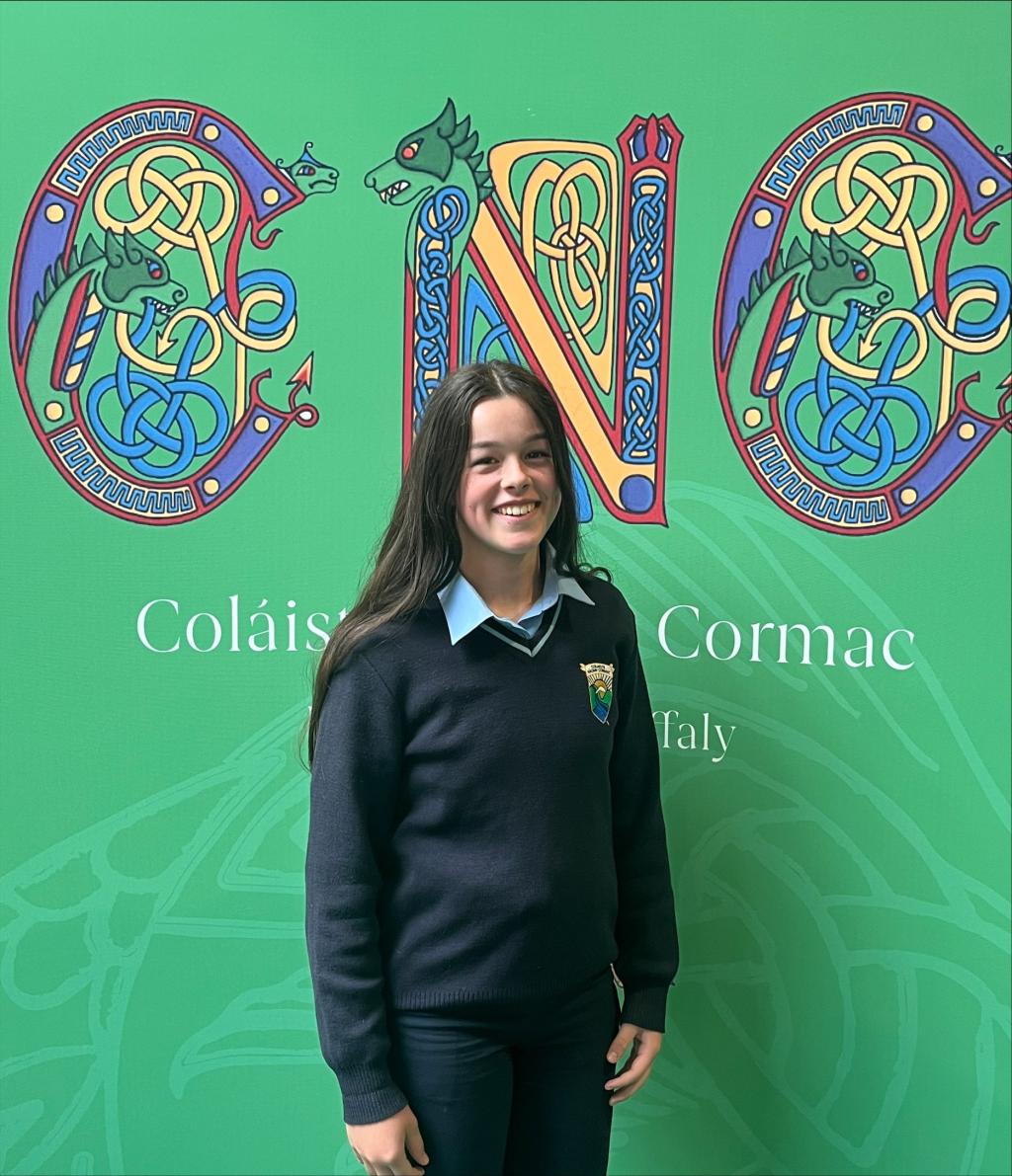 Coláiste Naomh Cormac is very proud of 3rd year student Cliodhna Young, who was recently awarded a fully funded scholarship to the Meitheal Summer School of Traditional Irish Music from The Ashling Murphy Memorial Fund.