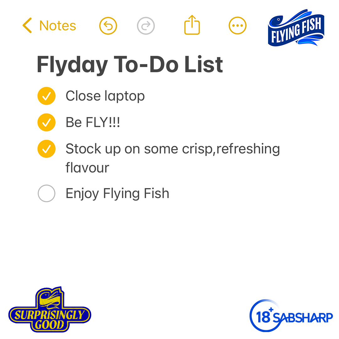 FlyingFishSA's tweet photo. Here's a #SurprisinglyGood agenda to ensure your Friday becomes a #FlyDay. What's a FLY weekend without crisp, unique flavor?! 🤷🏽‍♂️​

QT #FlyDay if you agree 💚​ We're still giving away 100 6 packs today to get weekend started! https://t.co/VmdYub8awR