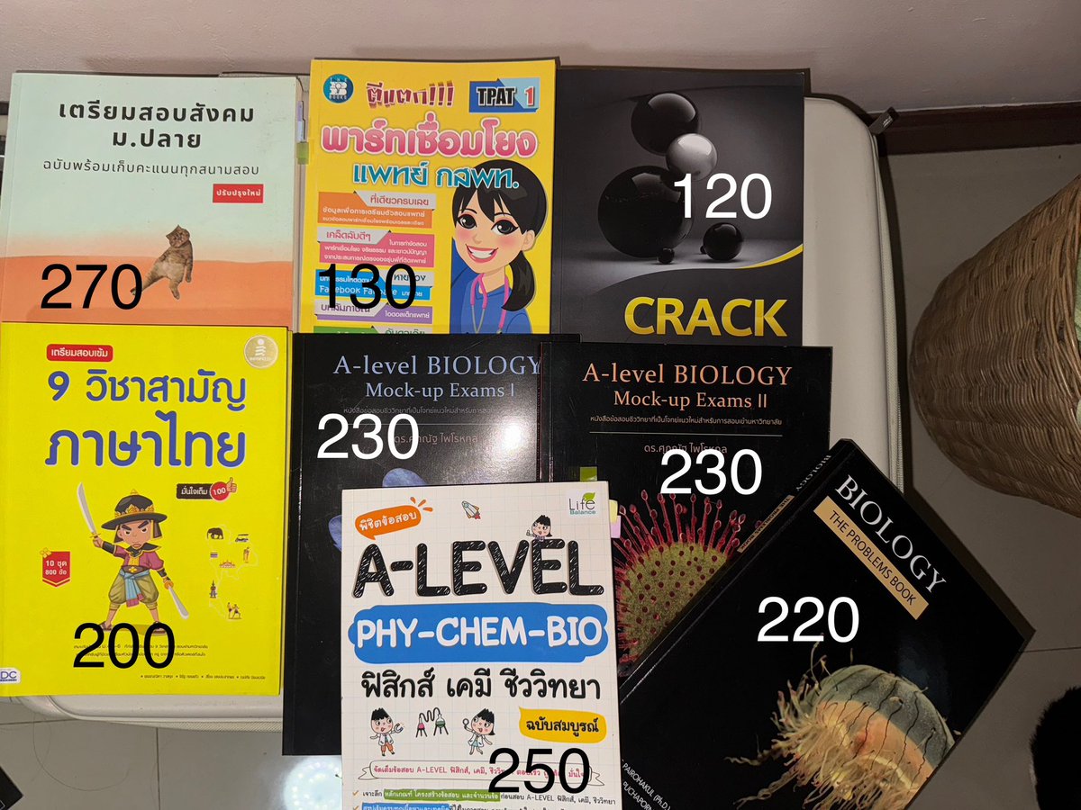 mamungii's tweet photo. ขายหนังสือค่าา📣📣 

📮ส่งฟรี
♻️หนังสือสภาพ 70-80%
📝ส่วนใหญ่เขียน/เปิดอ่านแล้ว ลบรอยดินสอให้ค่ะ 
💬สนใจเล่มไหนสามารถทักมาขอรูปภายในเพิ่มเติมได้ค่ะ

#ส่งต่อหนังสือเตรียมสอบ #ส่งต่อหนังสือมือ2 #dek69 #dek68 #dek70 #เด็กซิ่ว https://t.co/VAPXcalHiU