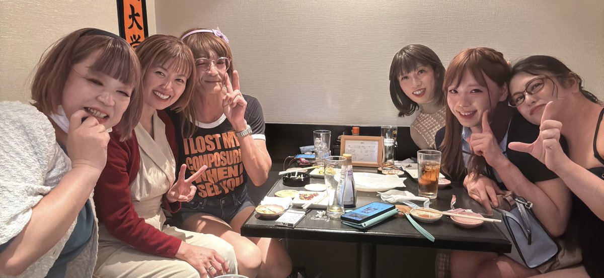 新宿向かってる🚃
如月で集合写真📷