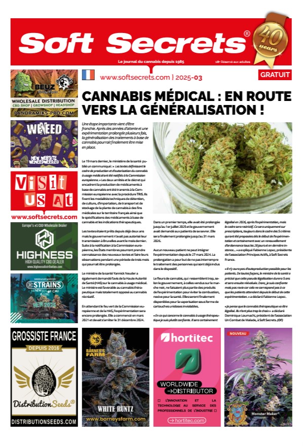 Plus que quelques jours avant la sortie de notre 3eme numéro de l’année Uniquement des articles inédits écrits par les meilleurs spécialistes FR et internationaux
Découvrez le sommaire détaillé  sur Facebook facebook.com/SoftSecretsFra…

#SoftSecrets #CannabisNewspaper #CannabisLegal