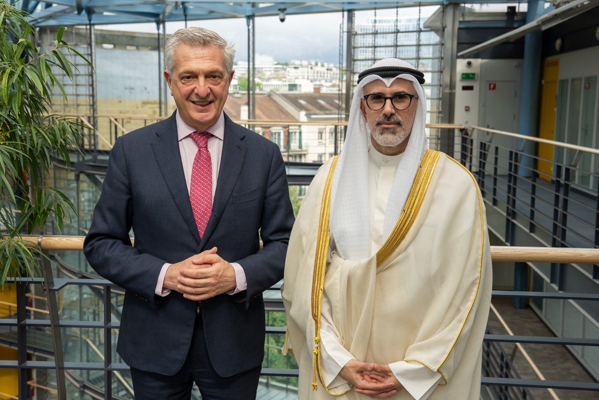 Filippo Grandi (@filippograndi) on Twitter photo UNHCR and Kuwait have strengthened their long-standing partnership with a first-ever strategic dialogue in Geneva.
Kuwait has always shown support for refugees around the world. This will be needed even more during the tough times ahead.
<a href="/MOFAKuwait/">وزارة الخارجية</a>
<a href="/KuwaitUNGeneva/">Kuwait Mission to the UN in Geneva</a>
<a href="/KuwaitFund/">الصندوق الكويتي للتنمية</a> UNHCR and Kuwait have strengthened their long-standing partnership with a first-ever strategic dialogue in Geneva.
Kuwait has always shown support for refugees around the world. This will be needed even more during the tough times ahead.
<a href="/MOFAKuwait/">وزارة الخارجية</a>
<a href="/KuwaitUNGeneva/">Kuwait Mission to the UN in Geneva</a>
<a href="/KuwaitFund/">الصندوق الكويتي للتنمية</a>