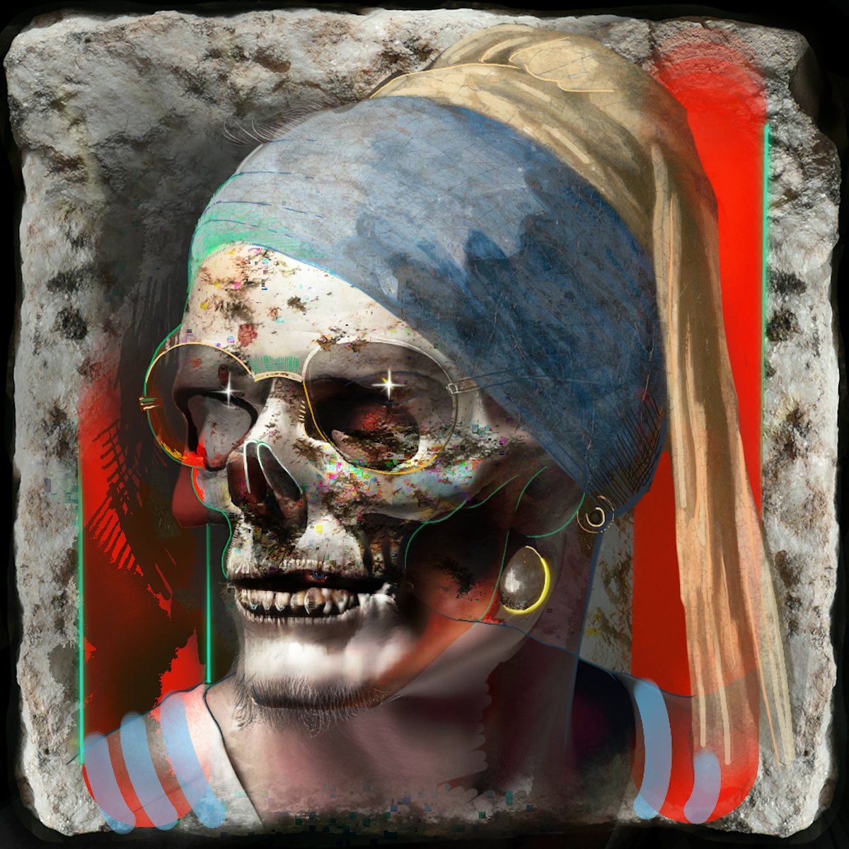 "Skull with the Pearl Earring"
(Oct. 2023)
by <a href="/rutgervandertas/">Rutger van der Tas</a> as part of Tzompantli Fresco

Acquired by anon in Nov. 2023
Just hit secondary market on <a href="/foundation/">Foundation 🌐</a>

Reserve 0.165eth
<a href="/Zelectric_xyz/">Zelectric</a>
<a href="/opuntia_art/">Opuntia</a>
foundation.app/mint/eth/0x20a…