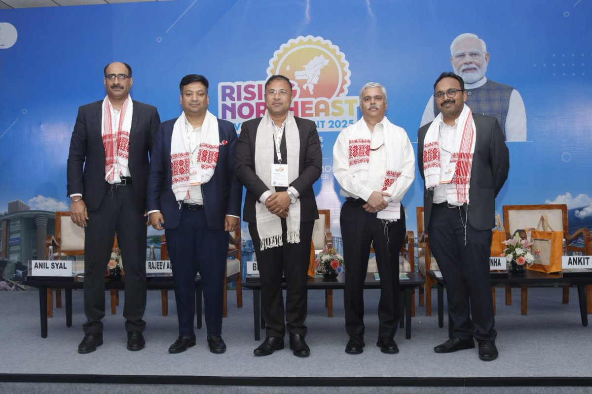 MDoNER_India's tweet photo. The technical session on the topic infrastructure and logistics has successfully concluded in the presence of renowned panelists at the Rising Northeast Investors Summit 2025.
#MDoNERIndia #RisingNorthEast #NERForTomorrow #InvestInNER #NorthEastOnTheRise #InvestINNortheast https://t.co/tCu2x1tyOn