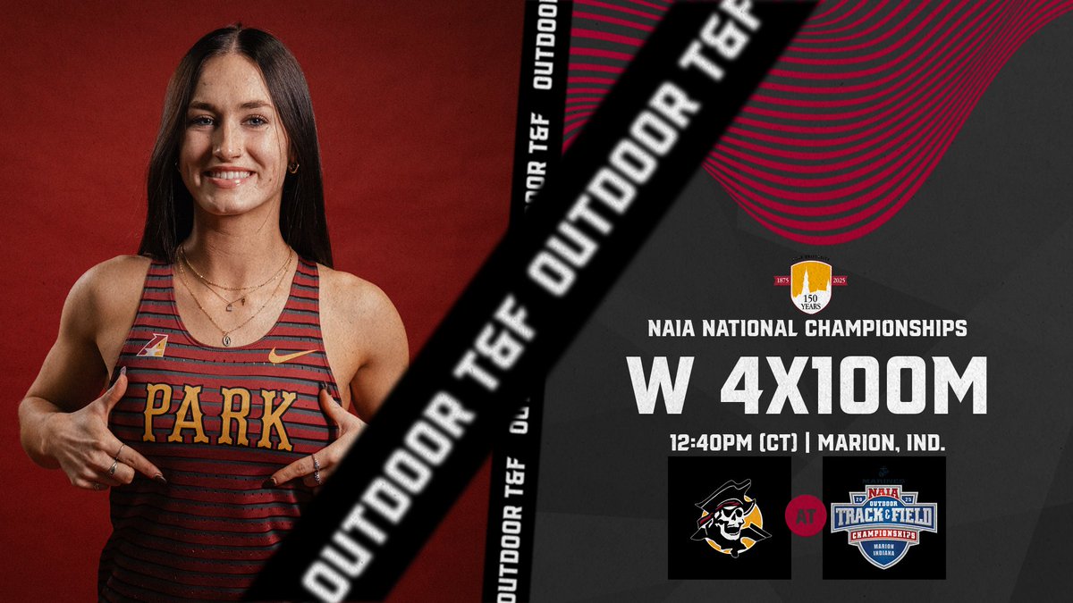 Park Pirates (@parkpirates) on Twitter photo W OUTDOOR T&F, <a href="/pirates_tfxc/">Park Pirates T&F/XC</a> is in the finals of the 4x100m at 12;40pm today! Catch all the #NAIATrack Outdoor National Championship action below!🏴☠️
📈buff.ly/80KBn0Y
📺buff.ly/LKBemji
🎟️buff.ly/8UcaLS0
W Schedule buff.ly/d8ptcR6 W OUTDOOR T&F, <a href="/pirates_tfxc/">Park Pirates T&F/XC</a> is in the finals of the 4x100m at 12;40pm today! Catch all the #NAIATrack Outdoor National Championship action below!🏴☠️
📈buff.ly/80KBn0Y
📺buff.ly/LKBemji
🎟️buff.ly/8UcaLS0
W Schedule buff.ly/d8ptcR6