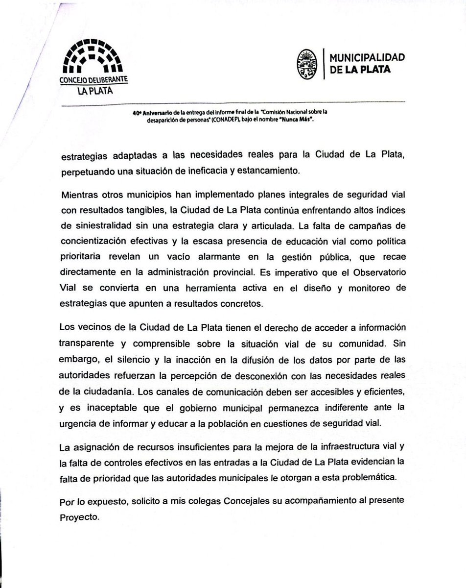 Ya son 34 las muertes por siniestros viales en La Plata y <a href="/LaPlataMLP/">Municipalidad de La Plata</a> sigue mirando para el costado. Hay un Observatorio de Seguridad que no se sabe si funciona porque, si lo hace, no se nota.