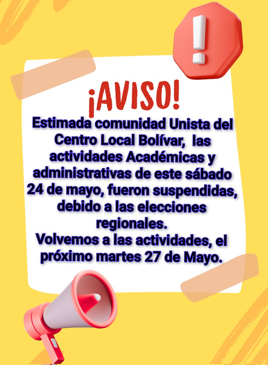 Atención Estudiantes! 👇🏼