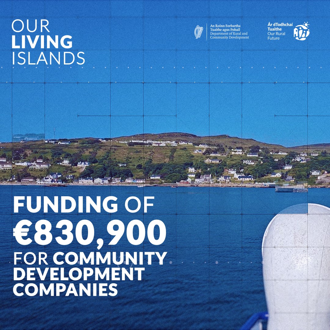 Department of Rural and Community Development (@deptrcd) on Twitter photo Our Living Islands: Minister <a href="/daracalleary/">Dara Calleary</a> announces funding for community development companies on offshore islands.
Read more: loom.ly/nhphjIs Our Living Islands: Minister <a href="/daracalleary/">Dara Calleary</a> announces funding for community development companies on offshore islands.
Read more: loom.ly/nhphjIs