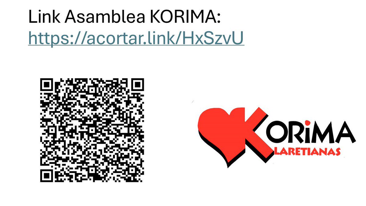 Os esperamos el 30 de mayo a las 17.30 en la Asamblea General de Korima