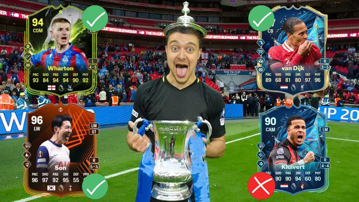 cabzz22's tweet photo. ⚠️I USED ONE PLAYER FROM FA CUP WINNERS ONLY⚠️

Check out the latest FC25 challenge video inspired by past winners of the FA Cup - https://t.co/4k5y3ghik8

#eafc #eacfc25 #fc25 #easportsfc25 #champs #eafcpacks #tots #teamoftheseason #seriea #facup https://t.co/wBxGsgZY1U