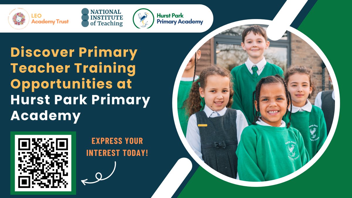 ⭐ Discover your potential at Hurst Park! ⭐
🤝 We are offering excellent ITT placement opportunities for aspiring Primary Teachers. Join our wonderful team and build a rewarding career.

💻 Find out more here: loom.ly/eN6x12E