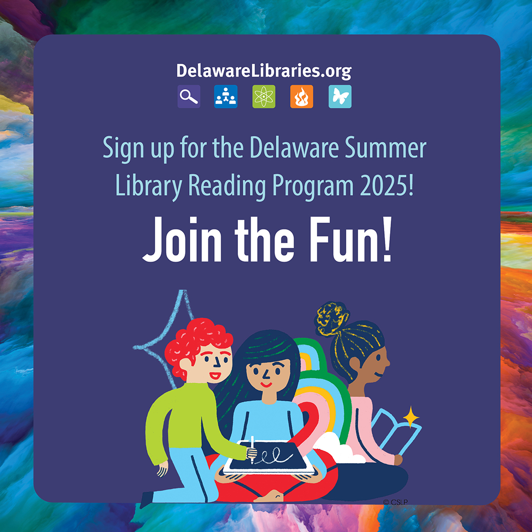 DELibraries's tweet photo. Starting June 1, 2025 sign up for the Summer Library Reading Program online or at your Delaware public library! Learn more at https://t.co/twg4ozNptW #delibraries #ilovereading https://t.co/RKs6j5ZO5Z