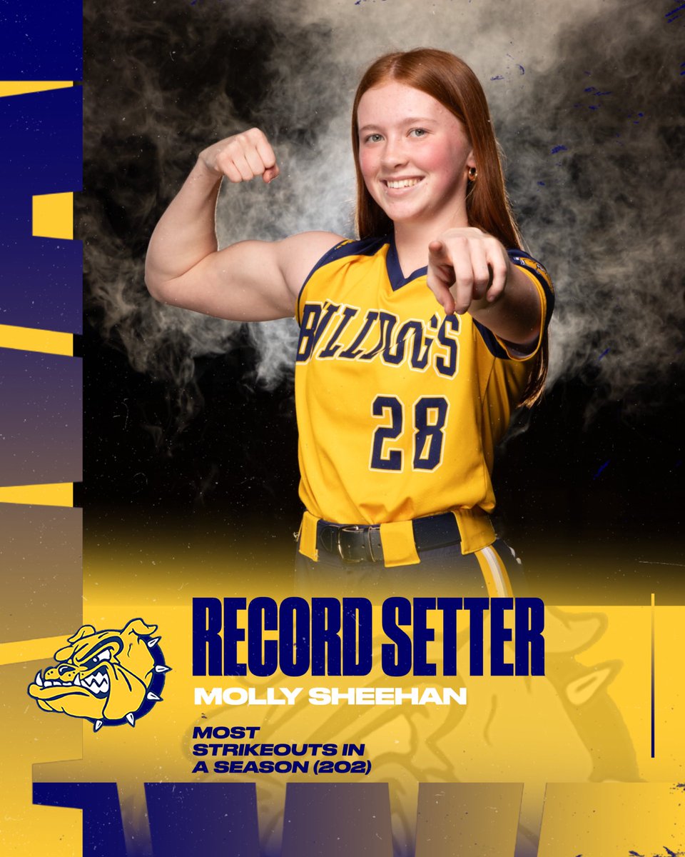 OfSoftball's tweet photo. 🚨One More🚨 Congrats to Molly Sheehan for breaking the individual single season strikeout record with 202!! https://t.co/gE5EhcARXo
