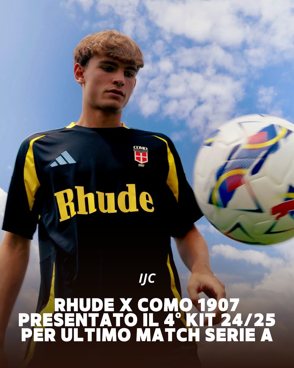 FilippoIJC's tweet photo. Rhude e adidas firmano la nuova quarta maglia del Como, che debutterà contro l'Inter nell’ultima di campionato. Disegnata da Rhuigi, CBO del club, un altro passo per fondere moda e calcio.

Che ne pensate?

#footballshirt #ItalianJerseyCollector https://t.co/4uCEYDlA85