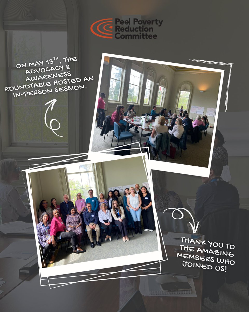 Peel_Poverty's tweet image. We wrapped up a great in-person Advocacy &amp;amp; Awareness Roundtable meeting last week! Thank you to all our members for your ideas, passion and continued commitment to poverty reduction in Peel.

#PPRC #PeelPovertyReduction #Advocacy