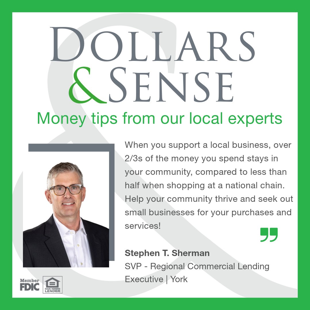 cnbank_pa's tweet image. #FiscalFridays 💸
Do you have a go-to local shop or restaurant? Check out today&apos;s tip on why it&apos;s important to support the small businesses that make our communities special. 💚
 
#BankWithTheAmpersand #FiscalFriday #SmallBusinessMonth