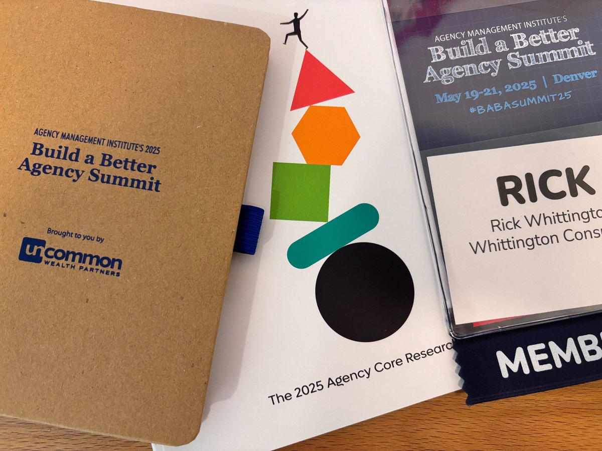 I had a blast attending the #BABASummit25 put on by Agency Management Institute this week in Denver. I enjoyed learning from so many agency leaders and speakers who are much more accomplished than I am, and meeting lots of new friends, too.