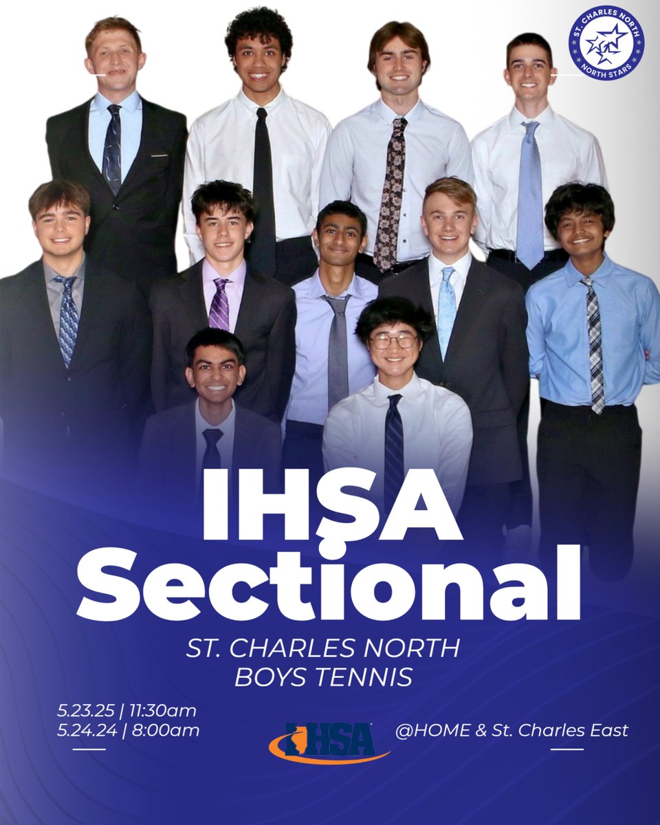 Come out and support Boys Tennis as we host the IHSA Sectional today and tomorrow! 🎾

#RollStars⭐