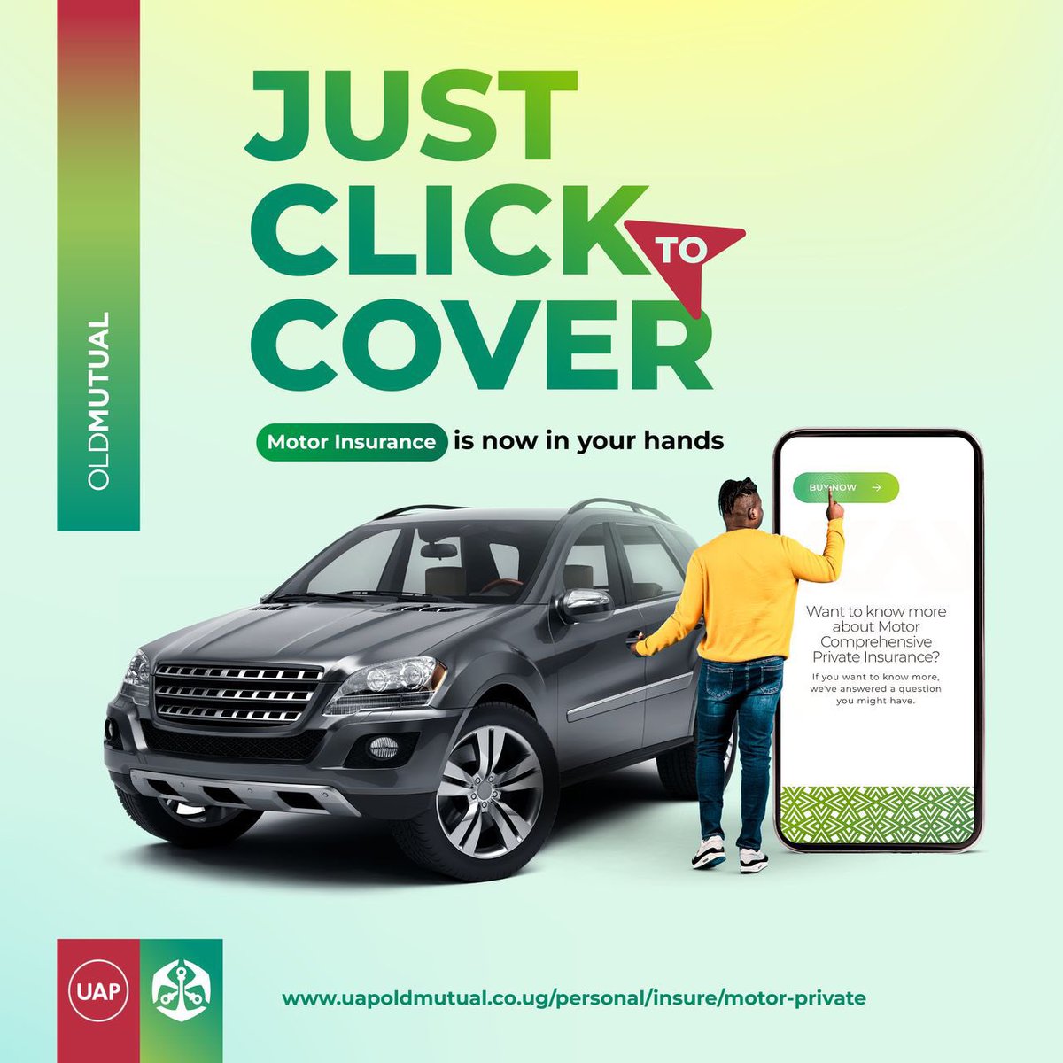 IamCarolPrimah's tweet photo. Insurance just got easier with @UAPOldMutualUg . With our new online portals, you can get covered in minutes. Say goodbye to hassles and hello to convenience.
#JustClickToCover || #TutambuleFfena https://t.co/5O9vz4OPrK