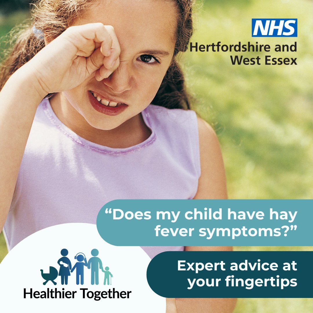 Need advice to help your child manage their allergies? 

The Healthier Together website has guidance and tools to support you. 

Visit for details and other advice to help your family stay well: bit.ly/4iZ0VMt 

#HayFever #Allergies