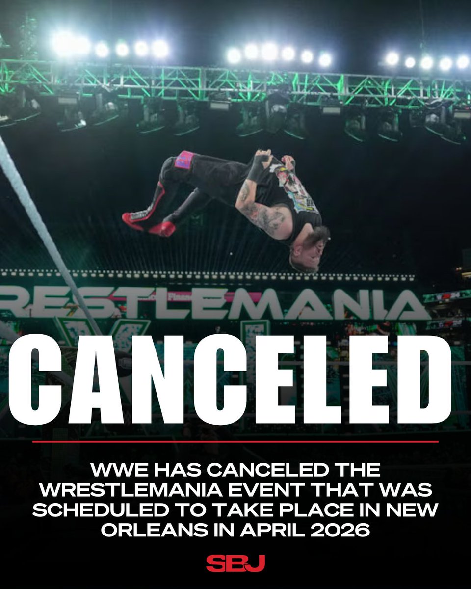 #WWE says it still plans to build on other events in New Orleans and may return with WrestleMania in a future year, per <a href="/NOLAnews/">NOLA.com</a>.

The move comes after #WrestleMania 41 in Vegas broke records for attendance and revenue under the company’s new leadership.

ow.ly/bGw950VXIYM