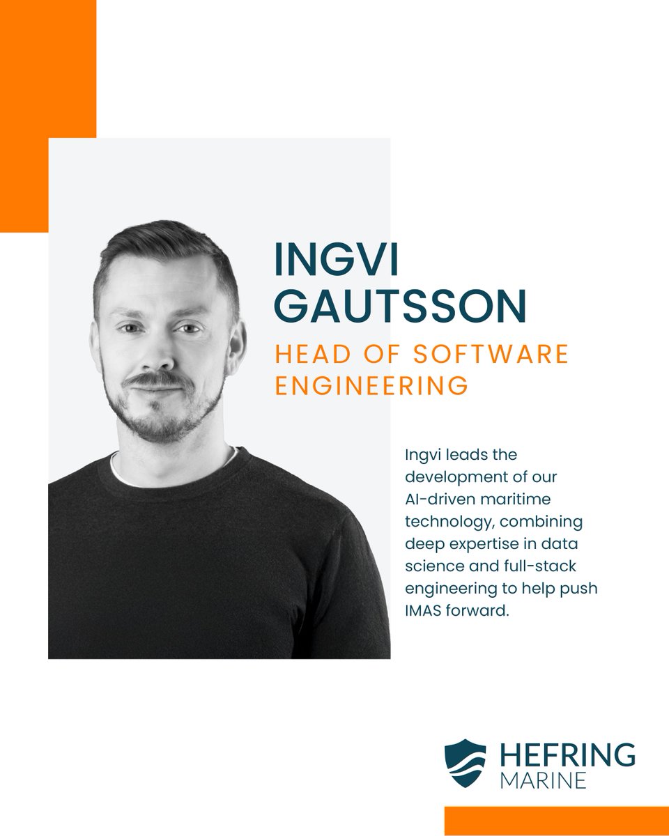 HefringMarine's tweet photo. At Hefring Marine, we’re driven by innovation, and that’s where Ingvi Gautsson, our Head of Software Engineering, comes in. 

Find out more about the people behind our technology: https://t.co/P2cYszWlPn 

#HefringMarine #MeetTheTeam https://t.co/vfxnbkXXzK