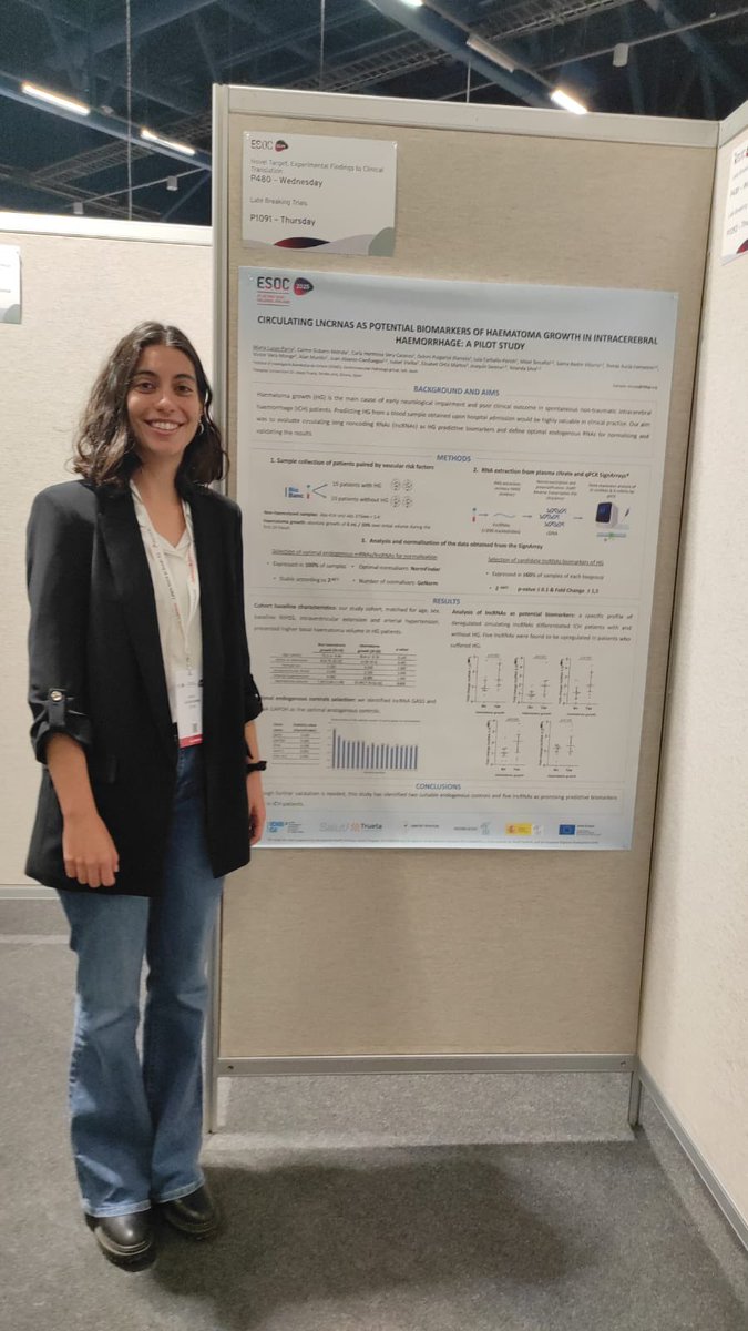 Ricors-Ictus (@ricors_ictus) on Twitter photo María Lucas Parra de <a href="/idibgi/">IDIBGI Institut d'Investigació Biomèdica de Girona</a> <a href="/htrueta/">Hospital Trueta</a> presenta un estudio de cribado de lncRNA circulantes como potenciales biomarcadores del crecimiento de hematoma en hemorragia intracerebral.
#ESOC2025 #RICORSICTUS María Lucas Parra de <a href="/idibgi/">IDIBGI Institut d'Investigació Biomèdica de Girona</a> <a href="/htrueta/">Hospital Trueta</a> presenta un estudio de cribado de lncRNA circulantes como potenciales biomarcadores del crecimiento de hematoma en hemorragia intracerebral.
#ESOC2025 #RICORSICTUS