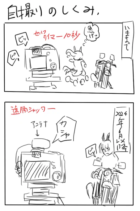 「ソロツーのくせにどうやって写真撮ってるの?」
ってよく質問されるので
これを描きました 