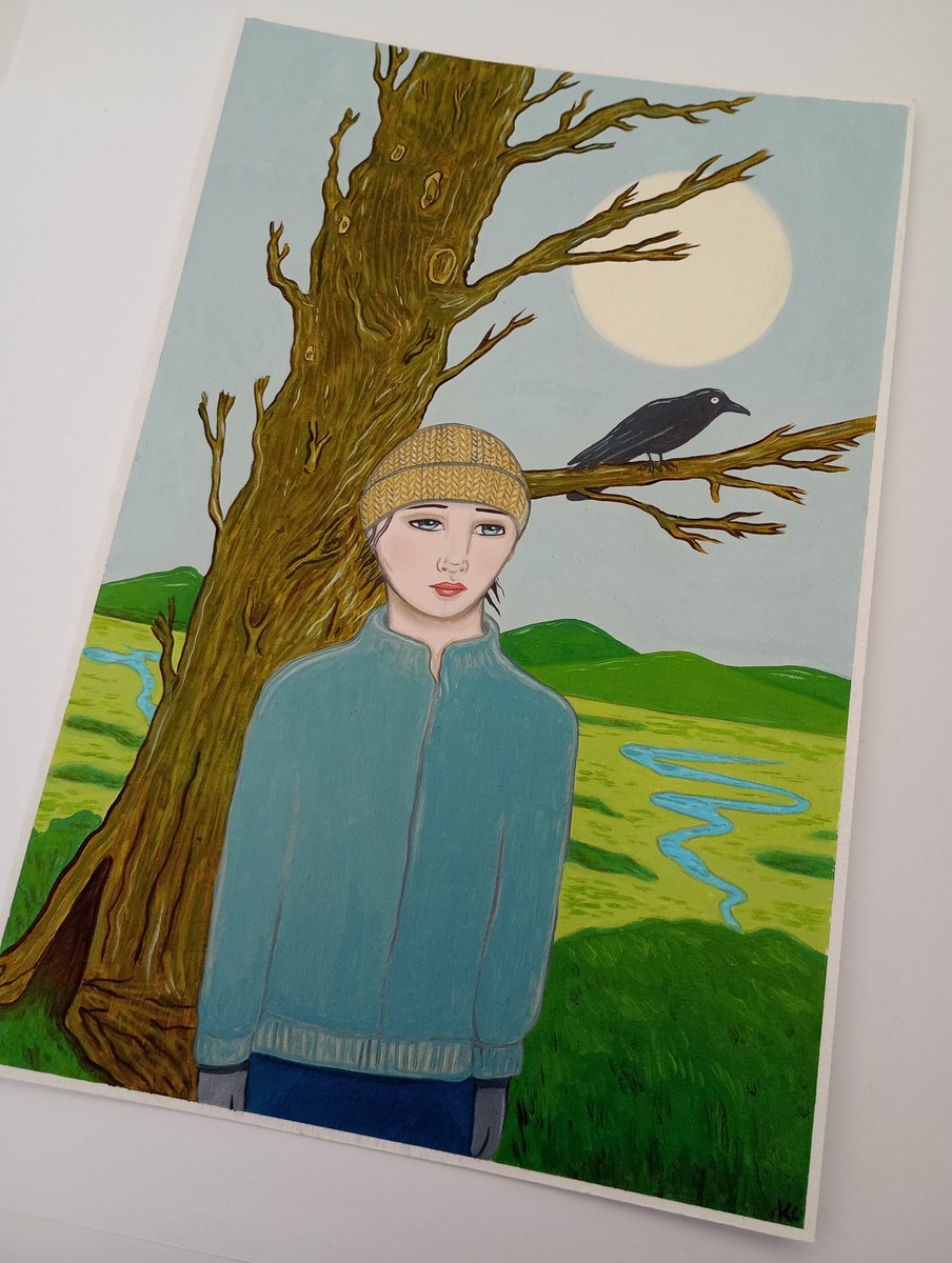 KittyCooperArt's tweet photo. Crow - oil on paper
#art #illustrationart #oilpainting #portrait #crow #tree #surrealportrait #surrealism #painting https://t.co/KixRR0PnKI