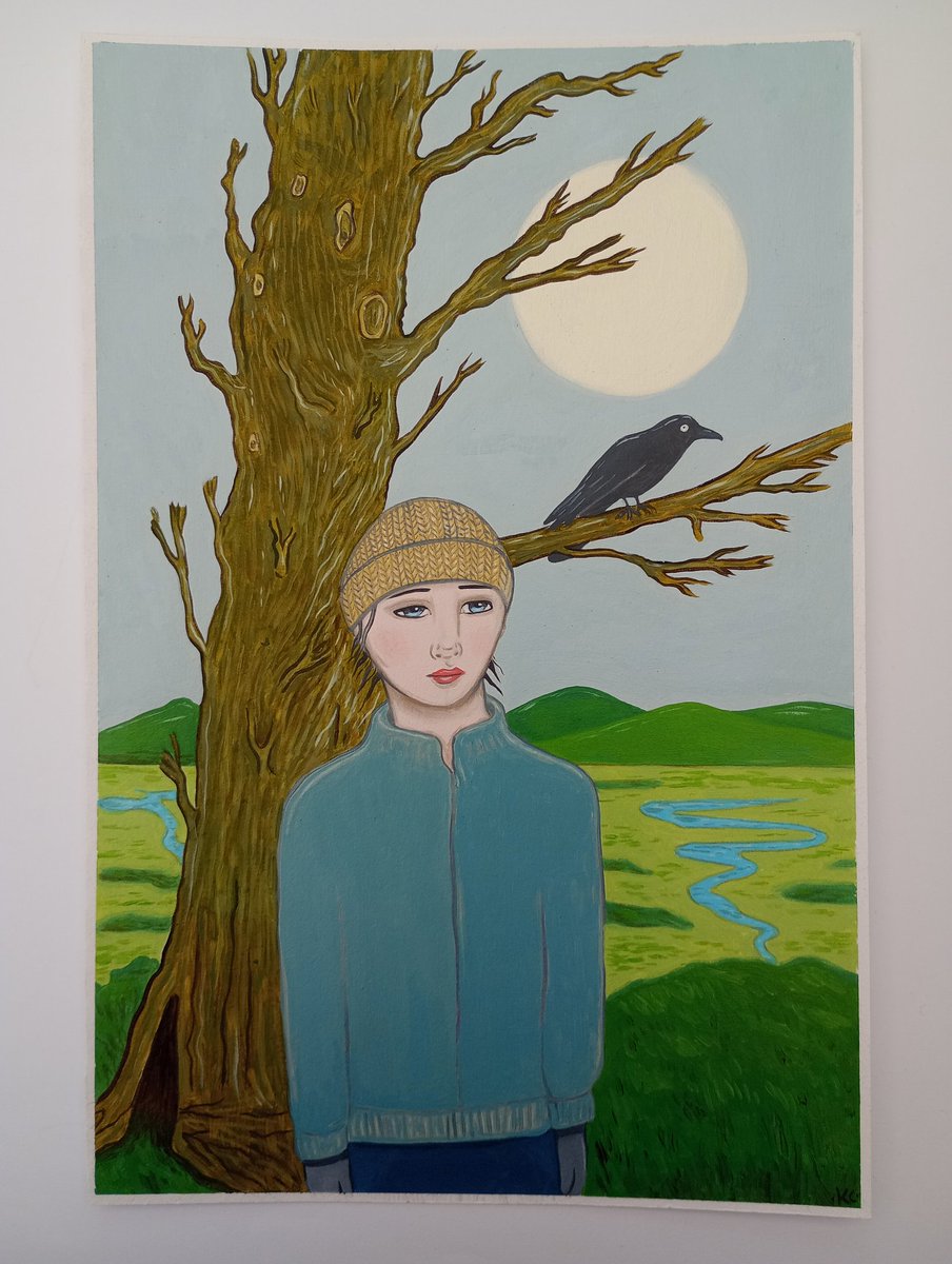 KittyCooperArt's tweet photo. Crow - oil on paper
#art #illustrationart #oilpainting #portrait #crow #tree #surrealportrait #surrealism #painting https://t.co/KixRR0PnKI
