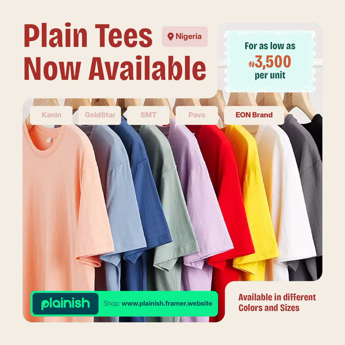 ShopPlainish's tweet photo. Find your plain essentials at Plainish — comfortable, quality round neck tees for everyday wear, events or customization. 

We’re currently featuring tees from the EON Brand. Shop easy today with us!

✨ Shop now: https://t.co/3VpxhPMTIL https://t.co/iCEuSuMUjN